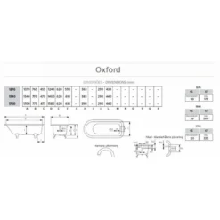 Badkar gjutjärn - Oxford med tassar, 137 cm