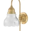 Badrumslampa - Ahlström 60 mässing, slipat mattglas