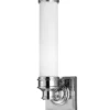 Badrumslampa - Vägglampa Longford krom/vit-frost
