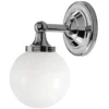 Badrumslampa - Vägglampa Truro krom/vit