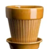 Bergs Potter Kruka med fat Montmartre - Gul 16 cm