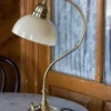 Bordslampa - Lagerlöf mässing, benvit skärm