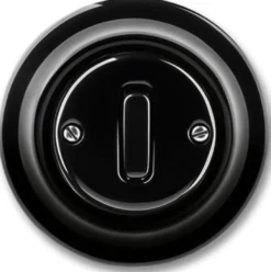 Dimmer - Tryckknapp svart porslin - ABB Decento