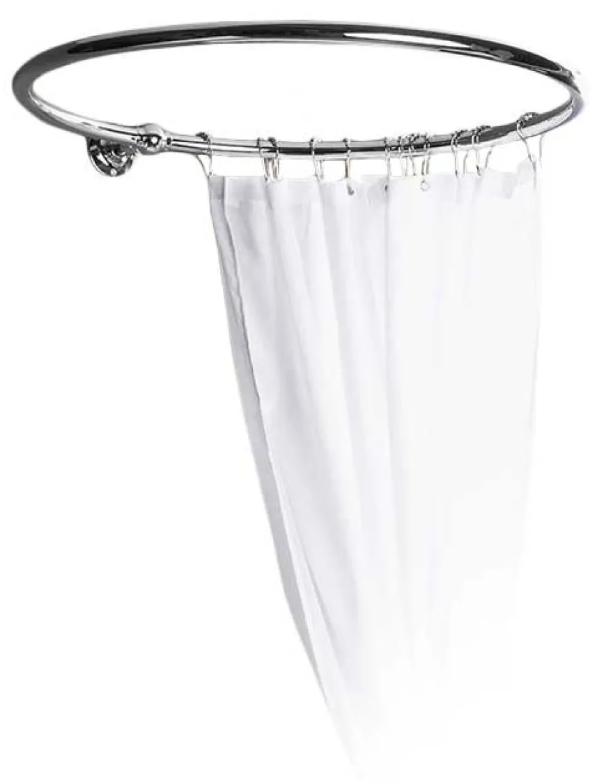Duschdraperihållare - Rund 70 cm krom