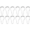 Duschdraperiringar - Krom 12-pack