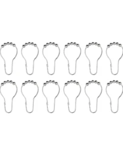 Duschdraperiringar - Krom 12-pack