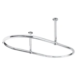Duschdraperistång oval 109 x 64 cm - Krom