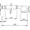 Duschhandtag - Handdusch Kensington krom/krom liten