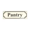 Emaljskylt - Pantry vit/svart