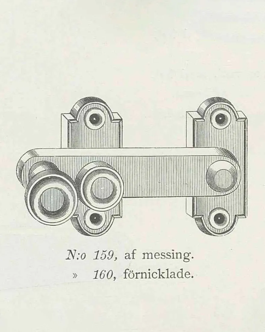 Fönsterklinka/ Skåpvred - Næsman N:o 159 nickel