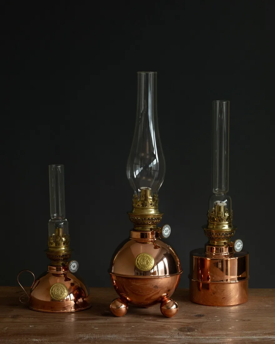 Fotogenlampa - Nattlampa koppar