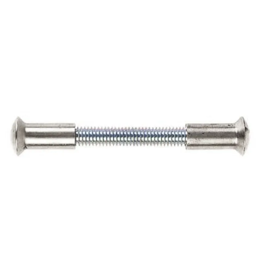 Genomgående skruv och nippel för porthandtag - M6x80 nickel