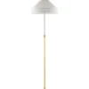 Golvlampa - Edfelt mässing, vit skärm