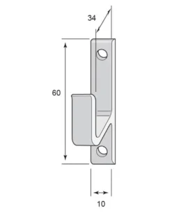 Hake - Låsbolaget 1310 mässing - 34 mm