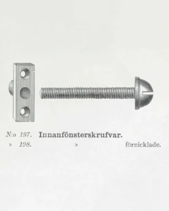 Innanfönsterskruv nickel - Næsman N:o 197