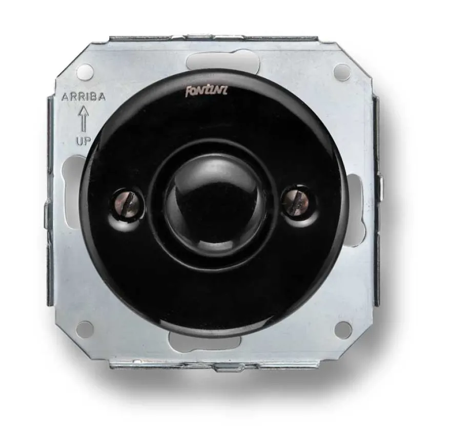 Insats dimmer universal LED 4-100W svart porslin - Fontini infällt