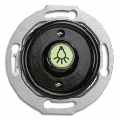 Insats signalknapp självlysande lampsymbol bakelit - THPG infällt