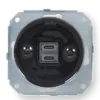 Insats USB-C uttag svart porslin - Fontini infällt