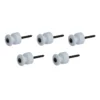 Isolatorknopp - Porslin/Antik Mässing 5-pack