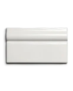 Kakel Mayfair - Elfenbensvit Avslutslist 7,5 x 13 cm blank, lätt vågigt