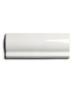 Kakel Mayfair - Elfenbensvit bröstlist 5 x 13 cm blank, lätt vågigt