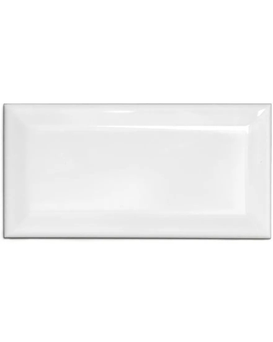 Kakel Victoria - Fasad kant 10 x 20 cm vit, blank