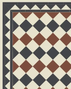 Klinker - Birmingham 15 x 15 cm gulvit/röd/svart