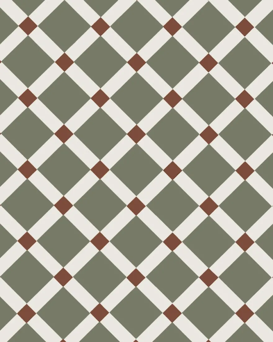 Klinker - Canterbury grön - Australian green/vit/röd