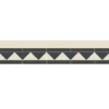 Klinkerfris - 150 mm svart/gulvit