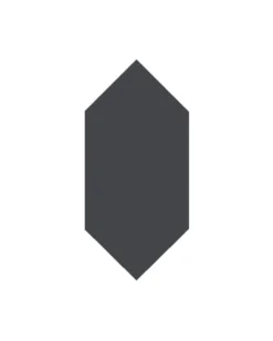 Klinker - Hexagondiamant 7 x 15 cm svart