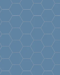 Klinker - Hexagon 10 x 10 cm blå