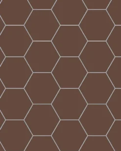 Klinker - Hexagon 15 x 15 cm chokladbrun