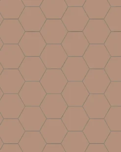 Klinker - Hexagon 10 x 10 cm gammelrosa