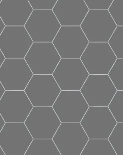 Klinker - Hexagon 15 x 15 cm grafitgrå