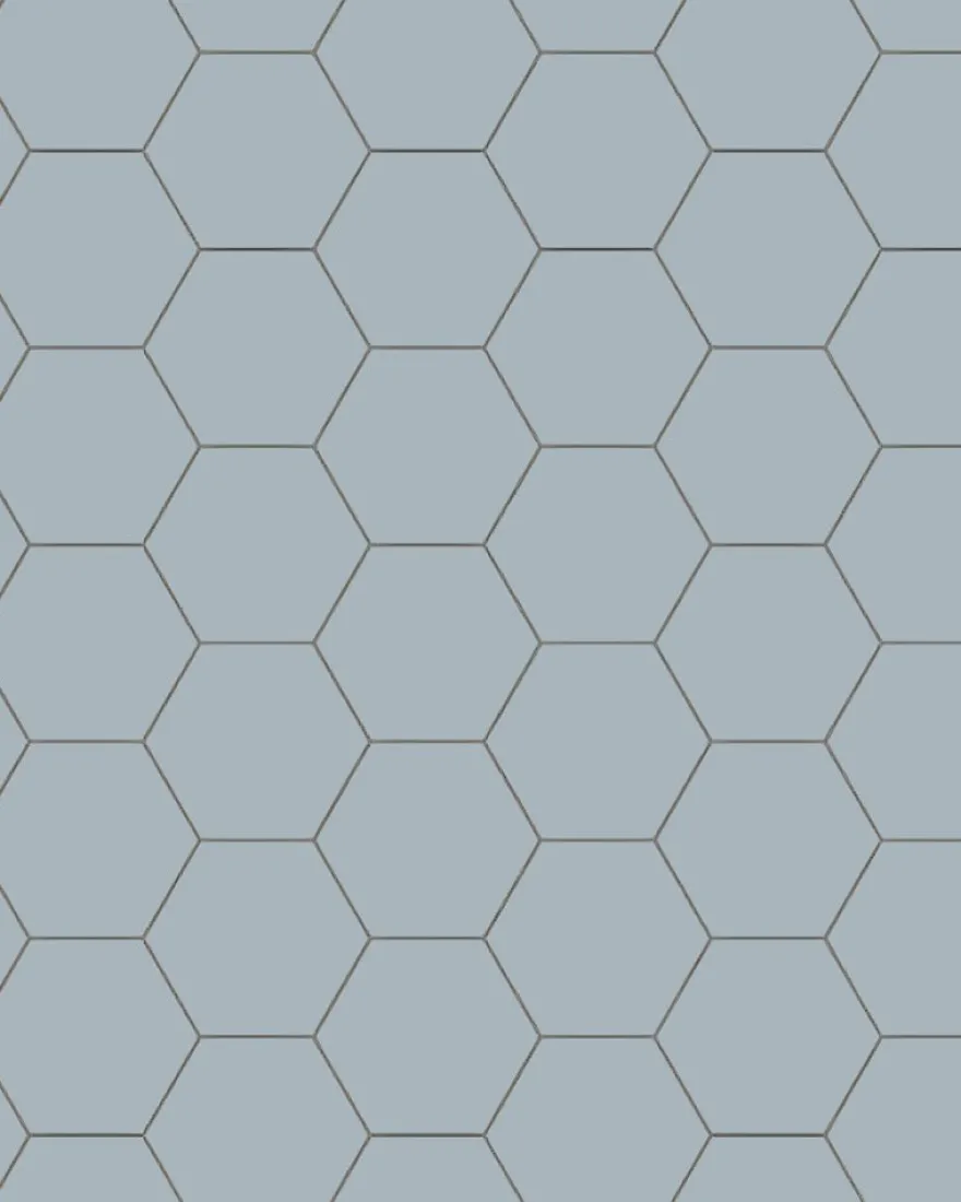 Klinker - Hexagon 10 x 10 cm gråblå