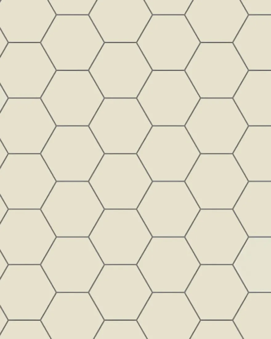 Klinker - Hexagon 10 x 10 cm gulvit