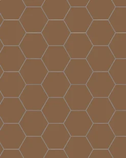 Klinker - Hexagon 10 x 10 cm havana