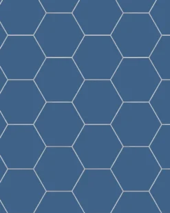 Klinker - Hexagon 15 x 15 cm mörkblå