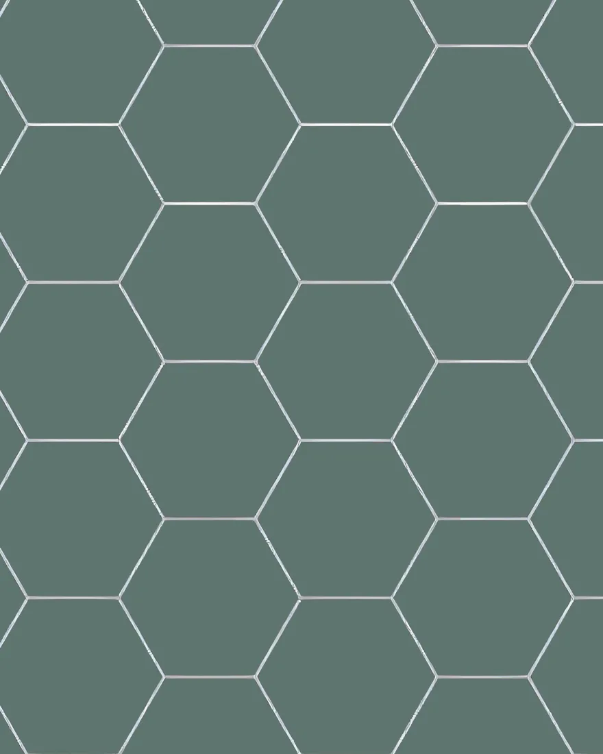 Klinker - Hexagon 15 x 15 cm mörkgrön