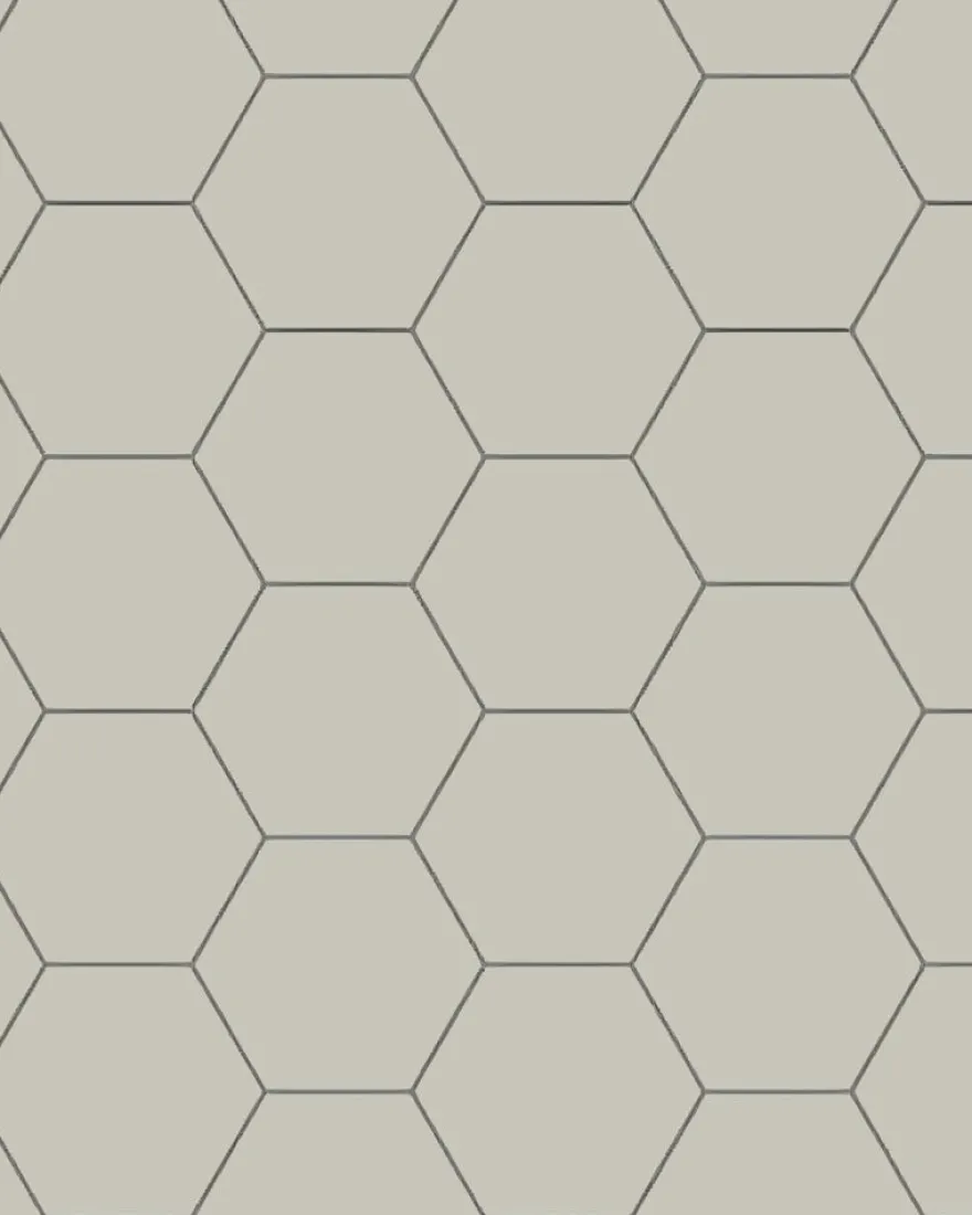 Klinker - Hexagon 15 x 15 cm pärlgrå