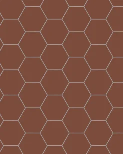 Klinker - Hexagon 10 x 10 cm röd