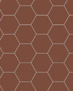 Klinker - Hexagon 15 x 15 cm röd