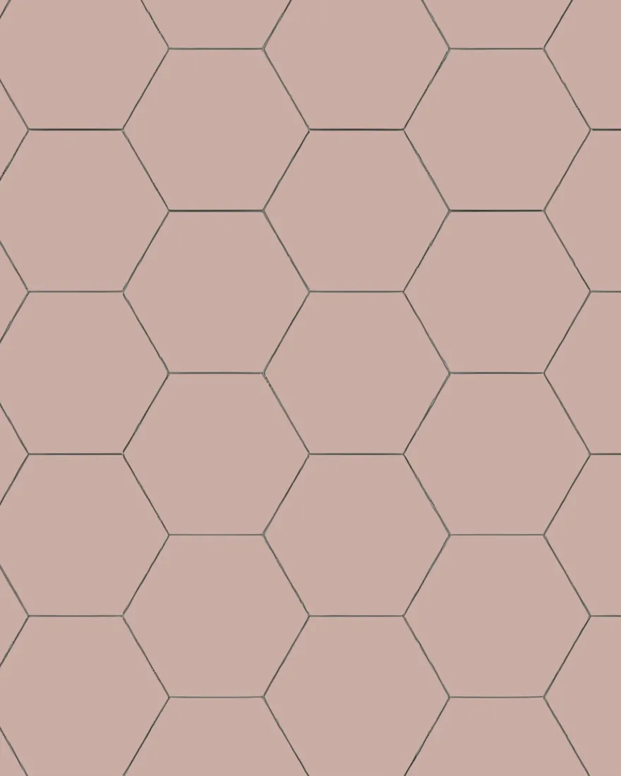 Klinker - Hexagon 15 x 15 cm rosa