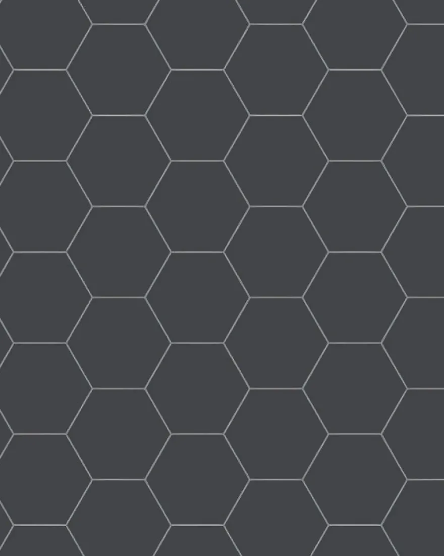 Klinker - Hexagon 10 x 10 cm svart