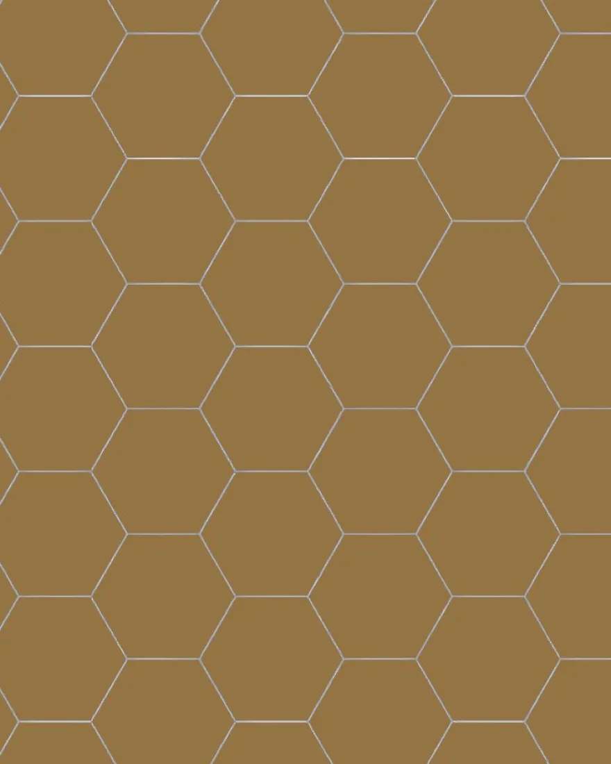 Klinker - Hexagon 10 x 10 cm toffee
