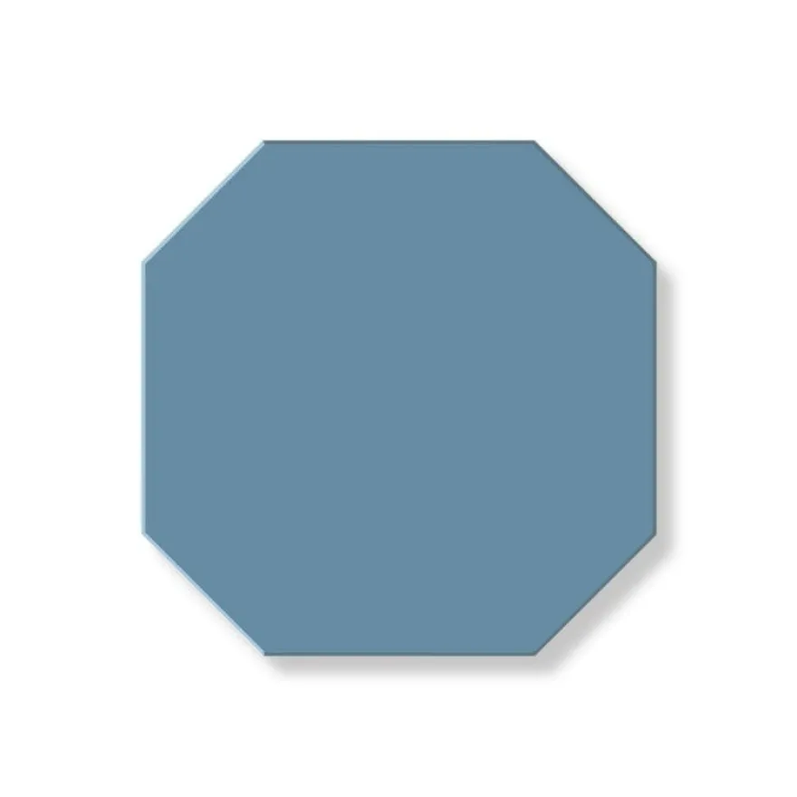 Klinker - Oktagon 10 x 10 cm blå