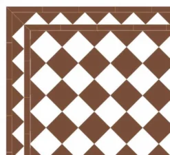 Klinker - Schackrutigt 15 x 15 cm chokladbrun/vit