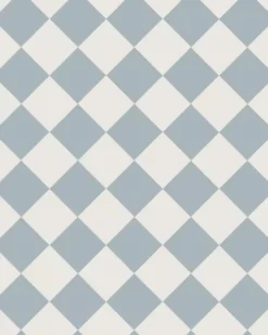 Klinker - Schackrutigt 10 x 10 cm gråblå/vit