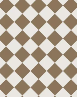 Klinker - Schackrutigt 10 x 10 cm kaffebrun/vit