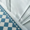 Klinker - Schackrutigt 15 x 15 cm ljusblå/vit